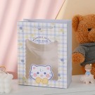 Пакет подарочный (XS) "Cute animals, cat", blue (14.5*19.5*10)