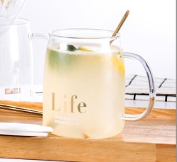Кружка стеклянная "You are life", white (500 мл)