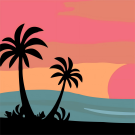 Картина по номерам  Draw Me! «Magic sunset», (20*20 см)