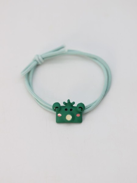 Резинка для волос GIRLY "Camera frog", green 