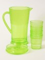 Набор для напитков (кувшин 2000 мл + 4 стакана 300 мл) "Another set", green