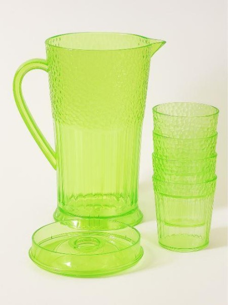 Набор для напитков (кувшин 2000 мл + 4 стакана 300 мл) "Another set", green 