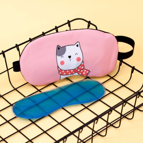 Маска для сна гелевая "Cat in scarf" 