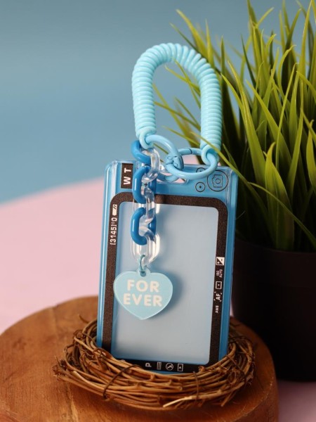 Футляр для карт с брелком "Camera", blue 