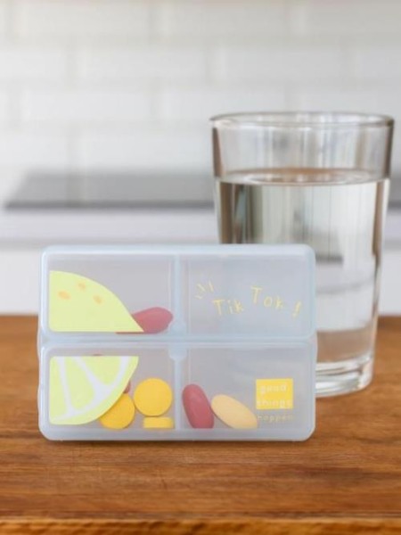 Таблетница "Half fruit lemon" blue 