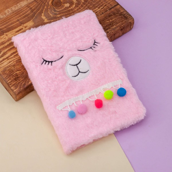 Блокнот плюшевый «Lama», pink 