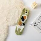 Носки iLikeGift «Sweet cat», green, мужские/женские евро размер 36-44