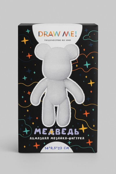 Алмазная мозаика на фигурке Draw Me! «White bear», (14*9.5*23 см) 