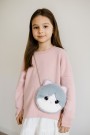 Сумочка плюшевая "Cute cat",  grey (16*14 см)