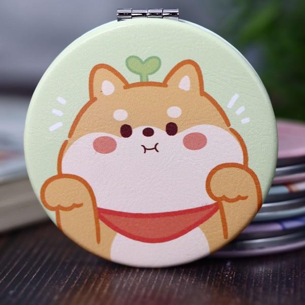Зеркало "Head corgi", green 
