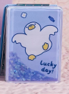 Зеркало шейкер раскладное "Lucky day Duck", фиолетовое, 8*6 см