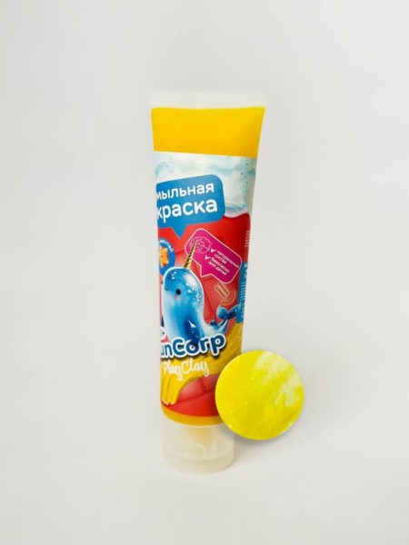 Мыльная краска "FunCorp Playclay", желтая (90мл) 