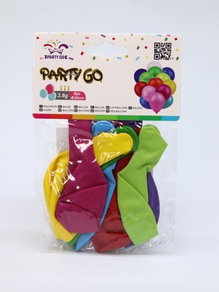 Набор воздушных шаров 8 шт."Rainbow joy set", (30 см) 
