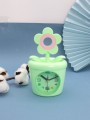 Часы-будильник - копилка «Flower in a pot», green (12х11,5 см)