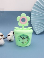 Часы-будильник - копилка «Flower in a pot», green (12х11,5 см)