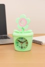 Часы-будильник - копилка «Flower in a pot», green (12х11,5 см)