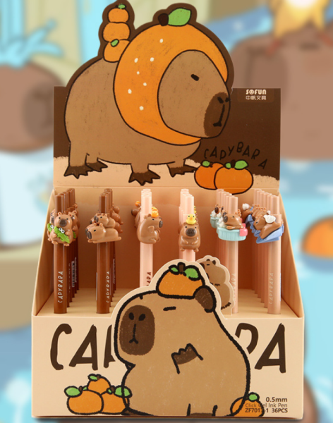 Ручка "Capybara relax", шоу-бокс 36 шт. 