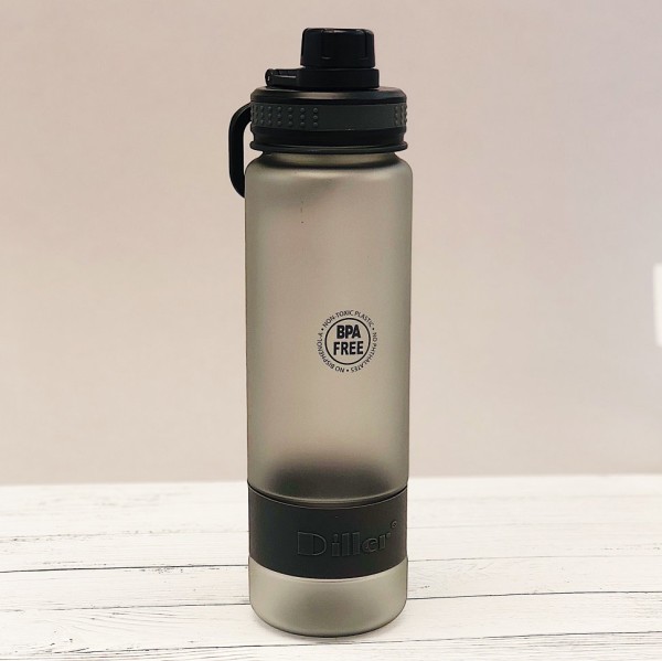 Бутылка с силиконовой вставкой, black (900ml) 