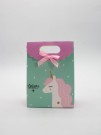 Пакет подарочный (XS) "Lovely unicorn", green (12x6x16)