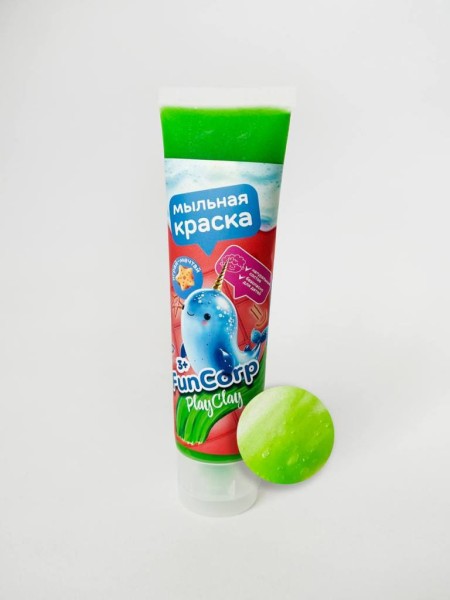 Мыльная краска "FunCorp Playclay", зеленая  (90мл) 
