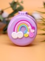 Расческа  раскладная с зеркалом  "Rainbow folding", purple