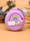 Расческа  раскладная с зеркалом  "Rainbow folding", purple