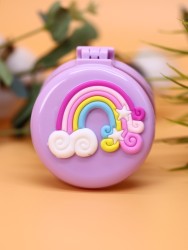 Расческа  раскладная с зеркалом  "Rainbow folding", purple