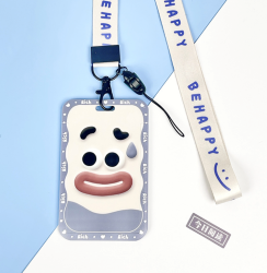 Футляр для карт на ленте "Be happy", smile
