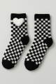 Носки iLikeGift «Heart and dots», black, мужские/женские евро размер 37-41