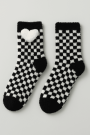 Носки iLikeGift «Heart and dots», black, мужские/женские евро размер 37-41