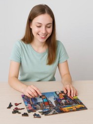 Фигурный пазл деревянный "Citypuzzles. Нью-Йорк" (100 элементов)