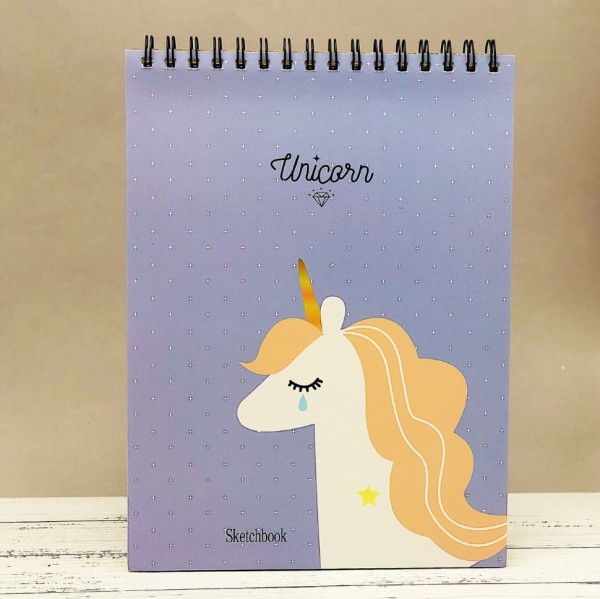 Скетчбук "Unicorn", blue 