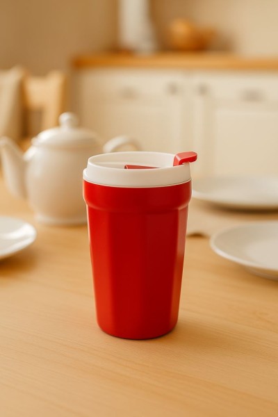 Кружка «Happy life», red-white 