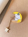 Значок металлический iLikeGift "Moon fishercat"