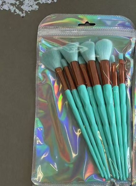 Набор кистей для макияжа "Prism Beauty", 8 кистей, green 