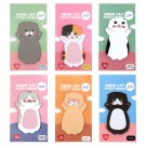 Клейкая бумага для заметок "Котики", 7см 30л, микс