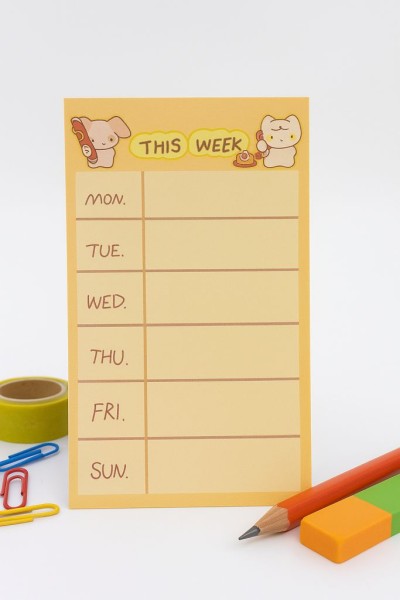 Блок для заметок "This Week", 50 л. 8*16 см 