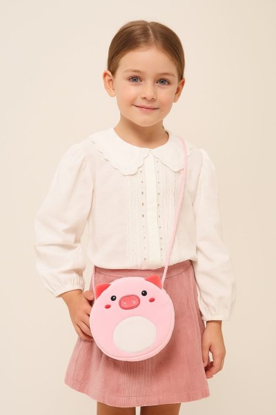 Сумочка плюшевая "Pig", pink (16*14 см) 
