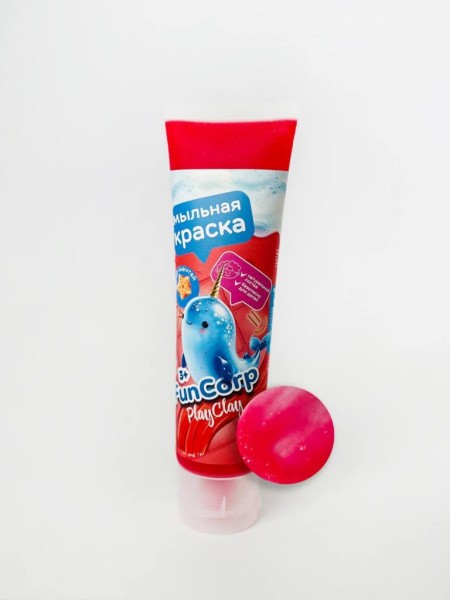 Мыльная краска "FunCorp Playclay", красная (90мл) 