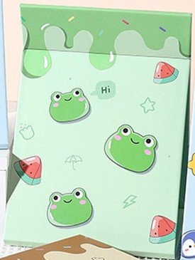 Зеркало "HI Frog", green 