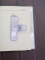 Зажим канцелярский "Transparent", purple (7.6*6.3 см)