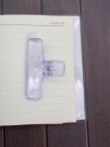 Зажим канцелярский "Transparent", purple (7.6*6.3 см)