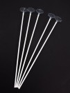 Трубочка+зажим для шаров 10 шт. "Holiday retainer", white (40 см)