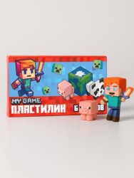 Пластилин 6 цветов "My Game", 120 гр, стека пластиковая