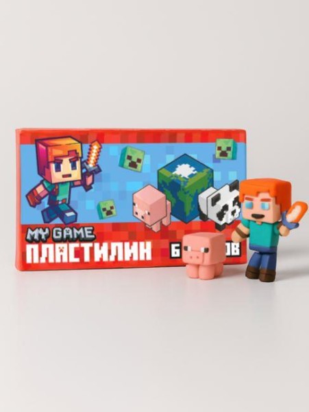 Пластилин 6 цветов "My Game", 120 гр, стека пластиковая 