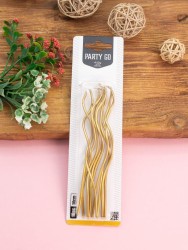 Набор свечей 10 шт. "Wavy spark", gold (14 см)