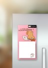 Магнитный блок для заметок  ПО-ПЛАНУ. "Capybara works", плотность 80 г.