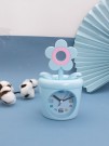 Часы-будильник - копилка «Flower in a pot», blue (12х11,5 см)