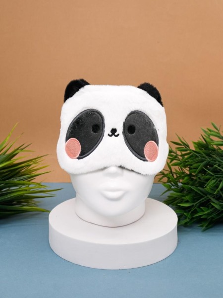 Маска для сна гелевая "Baby panda", white 