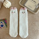 Носки iLikeGift «Fluffy ears», white, мужские/женские евро размер 37-41